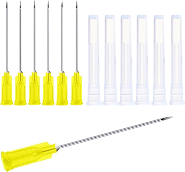100Pack 20Gauge 1.5 Inch/38mm Dispensing Needle Accessories, Disposable Lab Supplies, Individually Sealed