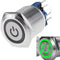 WerFamily 22mm Momentary Push Button Switch 1NO 1NC SPDT ON/OFF Waterproof Stainless Steel with Green LED
