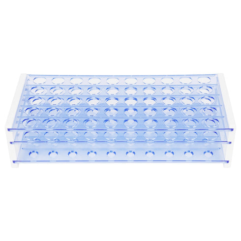 Test Tube Rack, 3-Tier Detachable Blue Plastic Holder for Laboratory Scientific Experiments
