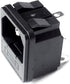 CESS Snap In AC Power Inlet with Fuse Holder, AC Black Socket (4 PACK)