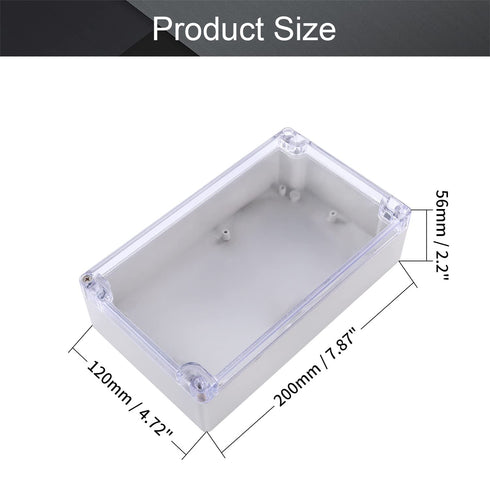 Fielect Clear Junction Box ABS Plastic Project Box, Dustproof Waterproof IP65 Electrical Project Enclosure with