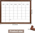 TORASO Dry Erase White Board & Monthly Calendar Board, 13"x 17" Magnetic Whiteboard for Office, Home, School