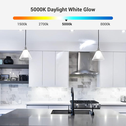 DEWENWILS GU24 LED Light Bulb, 60W Equivalent, 9W 800 Lumens, Dimmable, 5000K Daylight White, 4 Pack