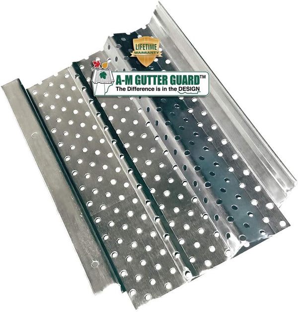 A-M Gutter Guard Sample Pack - Aluminum with 5" and 6" Width Samples (7" Length, Mill Finish)
