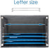 PRANDOM File Organizer Box Set of 2, Collapsible Decorative Linen Filing Storage with Lids, Office Cabinet Letter Size