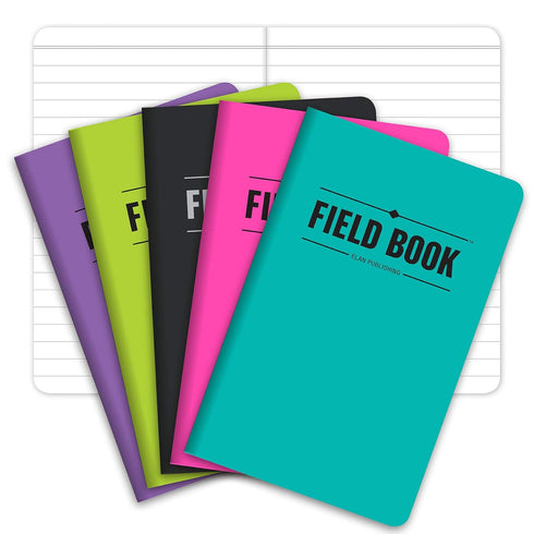 Elan Publishing Company Field Notebook/Pocket Journal, 3.5"x5.5", Assorted Colors, Pack of 5