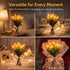 (5*White Radiant Romantic Tulip Light with Vase, LED Tulips Night Lamp, LED Artificial Flowers Ambient Night Lamp