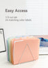 Plastic Manila Folders, 12 Pack, 8.5 x 11, Poly Pastel File Folders, 1/3-Cut Tabs with Colorful Labels
