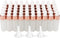 Kesell 50 Pack Dropper Bottles, 5ml Frosted Glass Sample Bottles for Essential Oils, with 3 Funnels, Rose Gold Cap