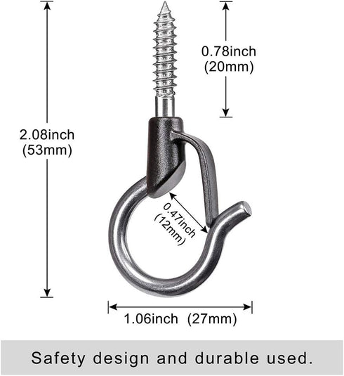 BeneLabel Pack of 40 Q-Hanger, Easy Release Christmas Lights Hanger Hooks for Outdoor Wire and Fairy Lights