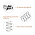 uxcell 5Pcs Compression Spring, 0.02" Wire Diameter, 0.24" OD, 0.39" Free Length, 304 Stainless Steel, Silver