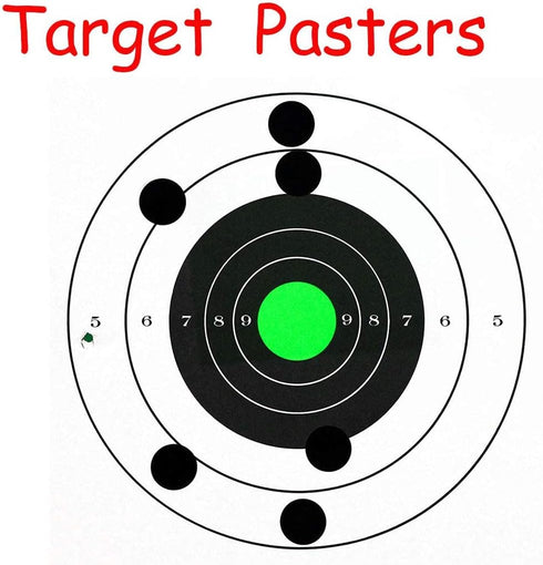 SMARSTICKER 1 Inch Round Blank Black Shooting Target Pasters - 1,000 Permanent Color Coding Circle Dot Labels