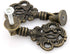 4 PCs Vintage Pendant Pull Handles - Antique Brass Drop Pulls for Cabinet Dresser Wardrobe, 2-13/64" Height