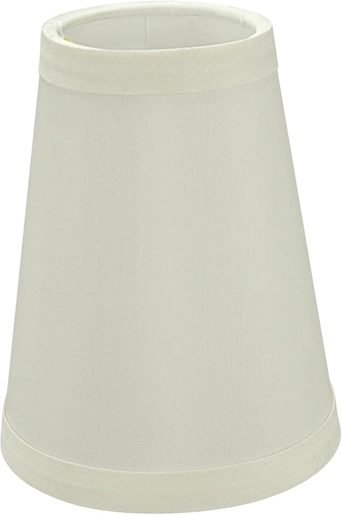 Aspen Creative 32661-2B, 2 1/2" 4" 5" Set 2 Empire Clip-On Chandelier Lamp Shade, Off-White, Top x Bottom x Slant