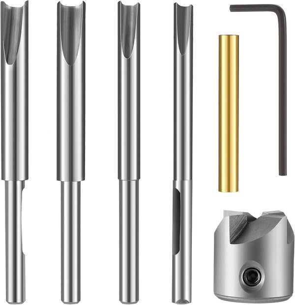 7 Pieces Pen Barrel Trimmer Kit, Trimming System Mill Trimmer Set for Woodworking Pen Kit Preparation