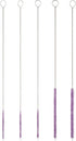 Professional Tube Cleaning Brush Set,Purple, Small 5 Pc. Kit, Long Deep Cleaning Brushes with Flexible Handles for Bottles, Straws, Pipes, Glass, Guns, and Detailing, Heavy Duty 9.8” Length by The Scoopie