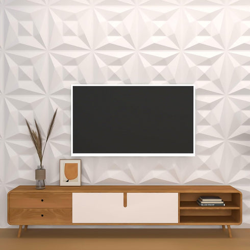 40 3D 11.8"*11.8" 3D PCS Wall Panels for Interior Dcor White Wall Covering PanelsPVC Textured Tile for Living