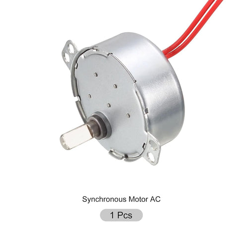 Synchronous Gear Motor AC 12V 2-2.4RPM 50-60Hz D Shaft CCW/CW Electric Motor for Turntable, Cup Turner