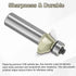 45 1/2 Inch 5/16" HARFINGTON Degree Chamfer Router Bit Shank Cutting Edge Carbide Tip with Bearing for Woodworking