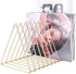 Urban Deco Gold Triangle Desk Organizers - 10 Sections Metal Wire Magazine Holder for File Folder Storage
