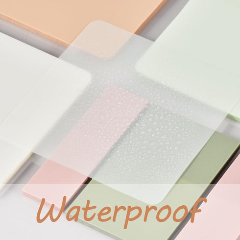 BAYTORY 1300 Sheets Pastel Transparent Sticky Notes, Clear Waterproof 3 x 3 inch Memo Pad, Self-Adhesive Index Tabs