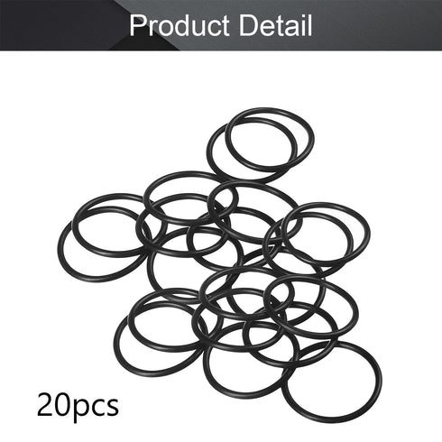 Othmro 20pcs Nitrile Rubber O-Rings, 1mm Wire Dia, 26mm OD Metric Sealing Washers for Oil or Air Sealing