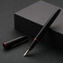 Picasso 916 Matte Black & Red Ring Fountain Pen with Box, Titanium Gray Extra Fine Nib