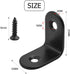 Aylifu 90 Degree Corner Braces, 12 Pieces Black Right Angle Brackets with 24 Screws for Shelves, Cabinet, Furniture