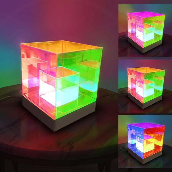 Lumoonosity Infinity Cube Light - 3D Infinity Lamp for Bedroom, Gamer Room