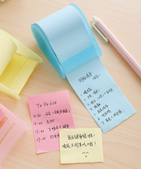 Full Adhesive Roll Sticky Notes, Self-Stick Notes, Width x Length 2 x 300 Inches, 4 Rolls/Pack (Four Colors with