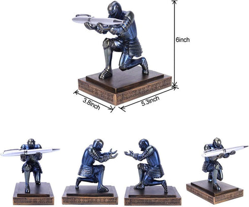 Resin Soldier Executive Pen Holder Desk Organizer, Cool Pen Stand Home Decor, Resin Pencil Holder with a Pen for Men as