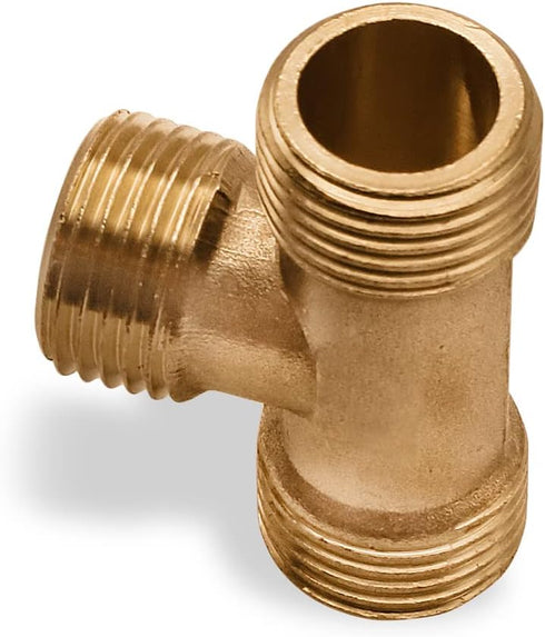 Tee Pipe Fitting, Brass Tee Connector 1/2" Male x 1/2" Male x 1/2" Male for Plumbing Repair