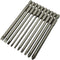 Long Slotted Head and Cross Phillips Screwdriver Bit Sets, 10Pcs with 1/4 Inch Hex Shank, 4 Inch Length
