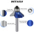 BENESOON 4PCS 45 Set 1/4 inch 1/4", 3/8", 7/16", 1/2" 45 Degree Chamfer Router Bit Shank, Cutting Lengths, Tungsten