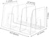 Clear Desktop Book Organizer, Creative Book Stand, Divider Bookshelf for Home School and Office, Pack of 2