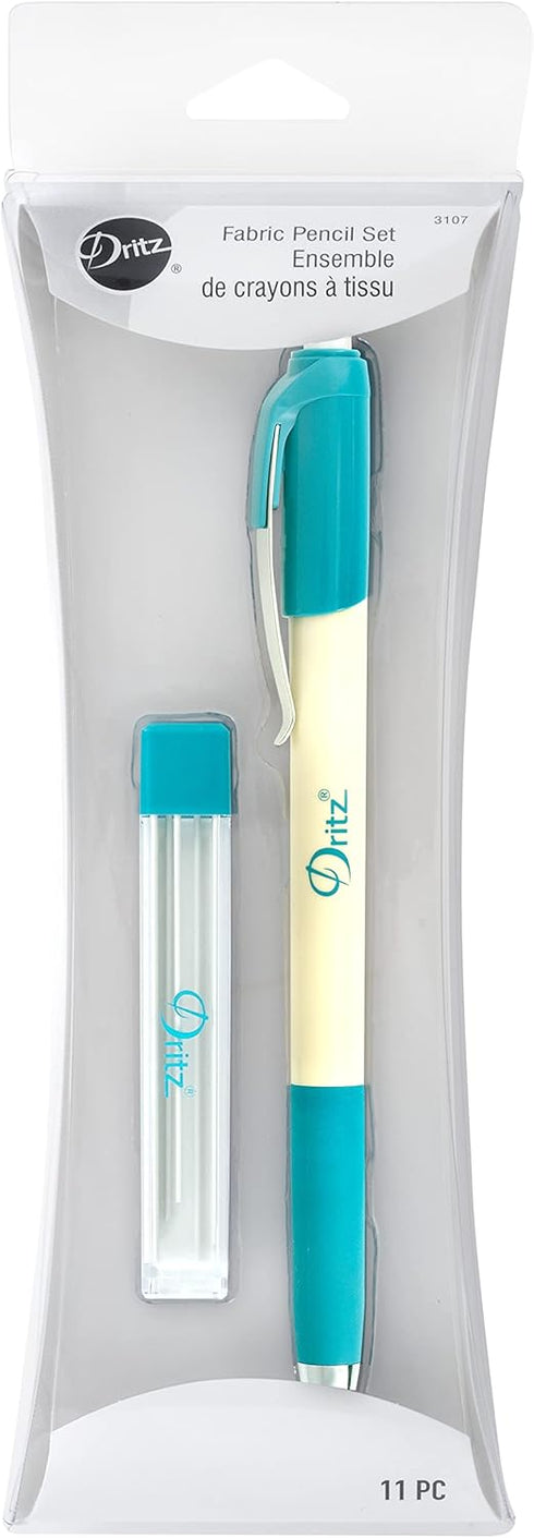 Dritz Mechanical, 0.9mm, White Fabric Pencil Set, Multicolor, 1 Count (Pack of 1)