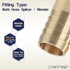 LTWFITTING Brass Barb Splicer Mender, 3/4-Inch ID Hose Fitting for Fuel System, Pack of 5