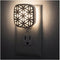 Lights by Night Decorative LED Night Light, Brushed Nickel Flower Design, Plug-in,