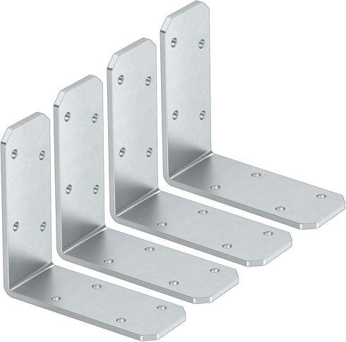 3"x3"x1.2" 90 (Galvanized-4 Steel L Bracket, Degree Metal Iron Corner Brace - Right Angle Joist Brackets for Wood