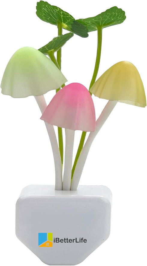 iBetterLife LED Night Light Smart Sensor 0.6W Color Changing Plug-in Night Lights