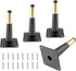 Seimneire 4pcs 6 Inch Furniture Legs, Straight Conical Metal Legs Matte Black Gold