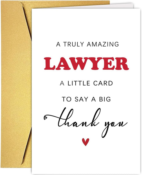 PUGAILA Cute Thank You Card for Lawyer, Thank You Lawyer Card, Lawyer Appreciation