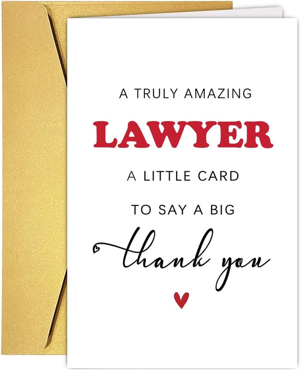 PUGAILA Cute Thank You Card for Lawyer, Thank You Lawyer Card, Lawyer Appreciation