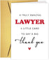 PUGAILA Cute Thank You Card for Lawyer, Thank You Lawyer Card, Lawyer Appreciation
