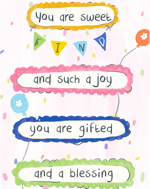 Prime Greetings Birthday Card for Great Granddaughter, Eco-Friendly, Thick Card Stock with Premium Envelope
