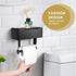 Beileqi 2 Pack Matte Black Toilet Paper Storage Holder with Shelf for Wet Wipes, Sanitary Tampon, Trash Bags, Bathroom
