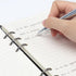 Clear A5 Refillable Notebook Binder - 90 Sheets Lined Paper, Black 6-Ring Soft Transparent PVC Binder Cover Protector