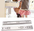3 (12 inches Stainless Steel Drawer Slide Rail, Sections Full Extension Soft Close Drawer Slides Glide Device Furniture