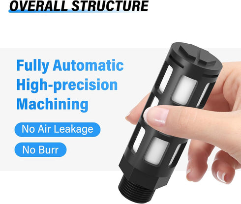 TAILONZ PNEUMATIC 1/2 Inch NPT Pneumatic Plastic Muffler, Solenoid Valve Muffler Element for Air Compressor