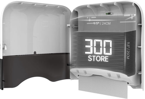 300+ Paper Towel Dispenser,Large Capacity Wall Mount Tissue Dispensers with Smart Lock, Used for Kitchen and Bathroom